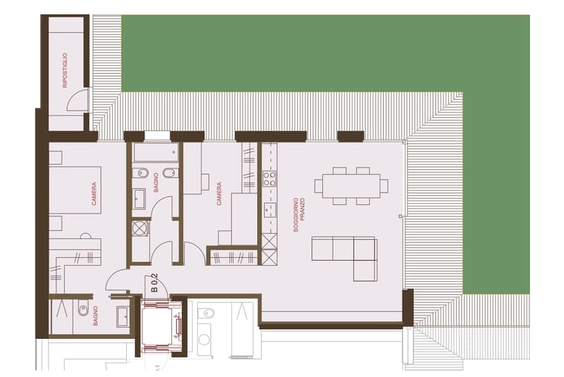 Großes und modernes 3.5-Zimmer-Wohnung mit eigenem Garten in Rovio (10)