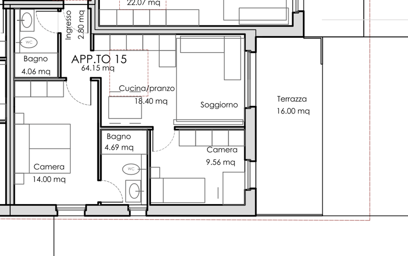 Schönes 3.5-Zimmer-Apartment im letzten Stock mit Dachterrasse in Vacallo (7)