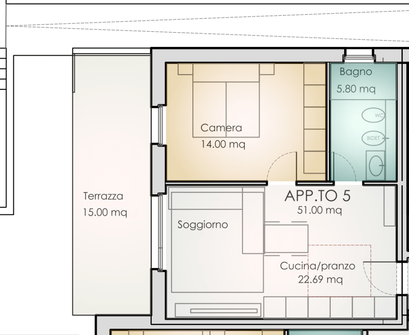 Modern 2.5 room apartment with terrace in Vacallo (7)