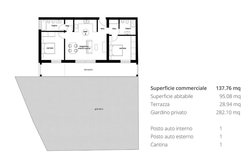 NEU: 3.5 Zimmer mit eigenem Garten und Terrasse in Caslano (4)