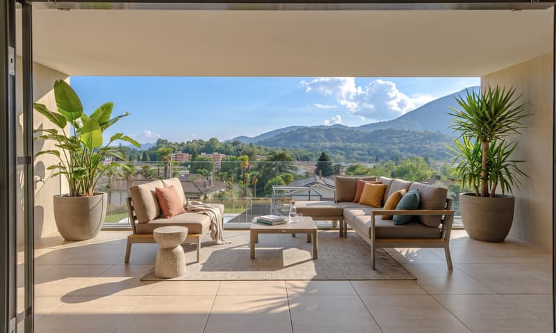 Grenier 4.5 pièces + pièces supplémentaires et piscine à Ponte Capriasca (2)