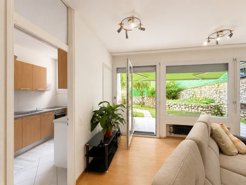 GRANDE 3.5 LOCALI CON AMPIO GIARDINO PRIVATO A LUGANO BESSO (5)