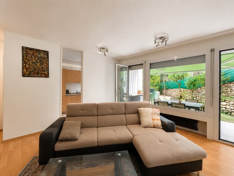 GRANDE 3.5 LOCALI CON AMPIO GIARDINO PRIVATO A LUGANO BESSO (4)