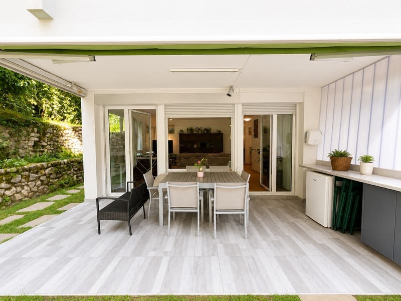 GRANDE 3.5 LOCALI CON AMPIO GIARDINO PRIVATO A LUGANO BESSO (3)