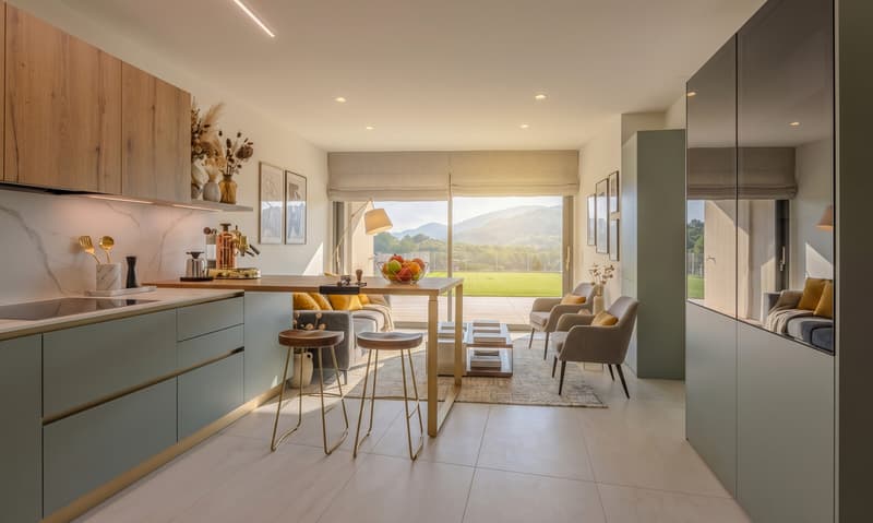 MODERNO E AMPIO 2.5 CON GIARDINO PRIVATO A PONTE CAPRIASCA (1)