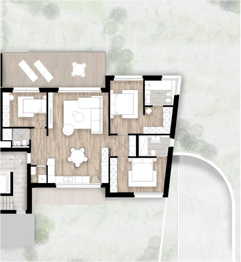 4.5 DI LUSSO CON ROOFTOP E PISCINA PRIVATI A PREGASSONA (7)