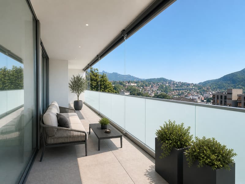 ELEGANTE ATTICO ALTO STANDING 4.5 LOCALI CON VISTA A VACALLO (2)