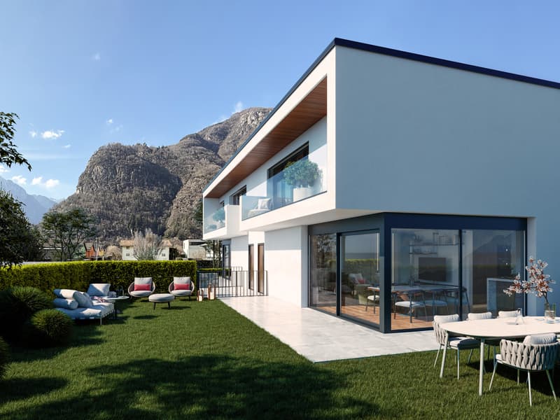 MODERNA VILLA DI 4.5 LOCALI CON GIARDINO PRIVATO A BIASCA (1)