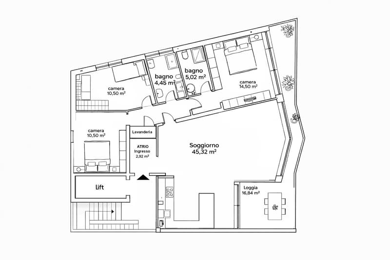 SPLENDIDO 4.5 LOCALI VISTA LAGO IN ZONA CENTRALE A LUGANO (10)
