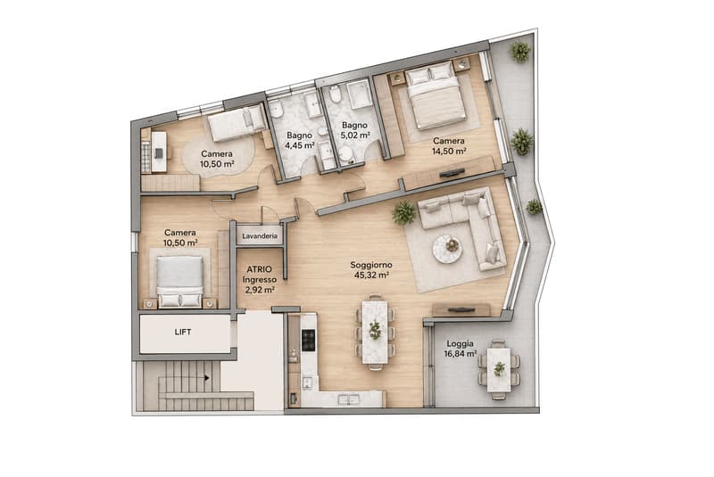SPLENDIDO 4.5 LOCALI VISTA LAGO IN ZONA CENTRALE A LUGANO (9)