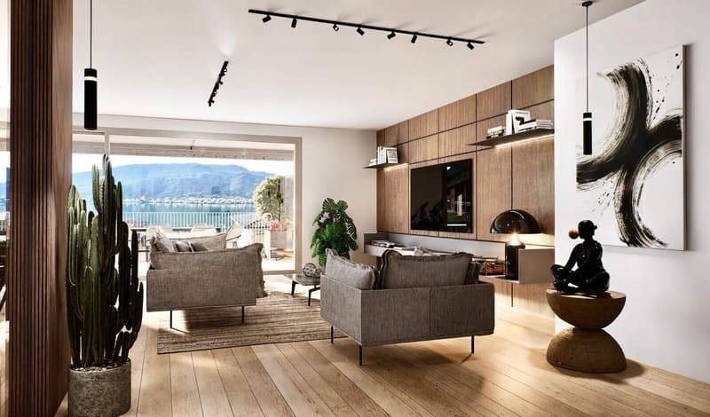 PRESTIGIOSO 3.5 LOCALI CON VISTA LAGO E GIARDINO A CAPOLAGO (2)