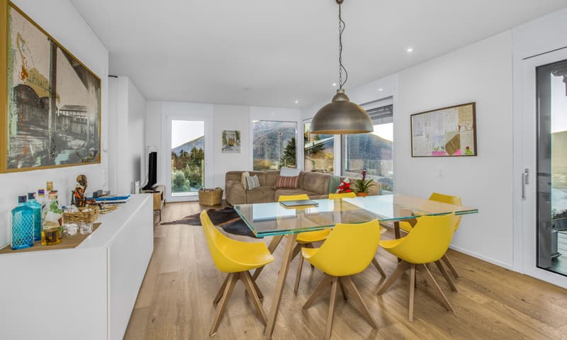 ATTICO ARREDATO 4.5 LOCALI CON TERRAZZA VISTA LAGO A ROVIO (4)