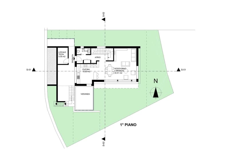 MODERNA VILLA 4.5 LOCALI CON PROGETTO APPROVATO A GNOSCA (3)