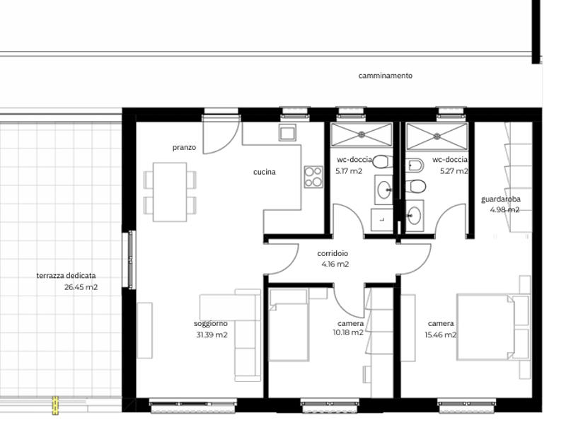 NUOVO 3.5 LOCALI IN COSTRUZIONE CON AMPIA TERRAZZA A BALERNA (8)