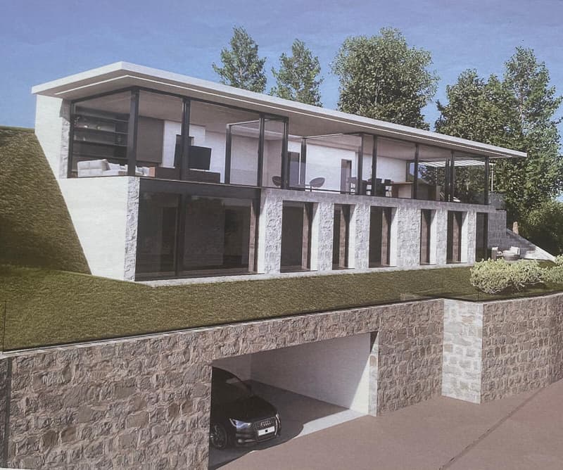 TERRENO CON VISTA LAGO E PROGETTO PER UNA VILLA A NEGGIO (6)