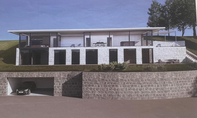 TERRENO CON VISTA LAGO E PROGETTO PER UNA VILLA A NEGGIO (8)