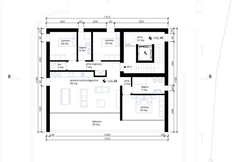 ELEGANTE ATTICO ALTO STANDING 4.5 LOCALI CON VISTA A VACALLO (10)