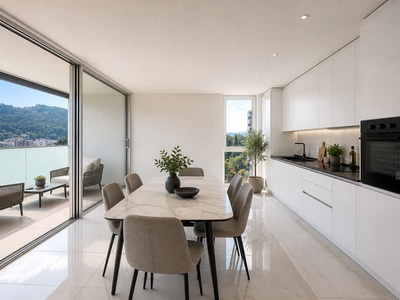 ELEGANTE ATTICO ALTO STANDING 4.5 LOCALI CON VISTA A VACALLO (1)