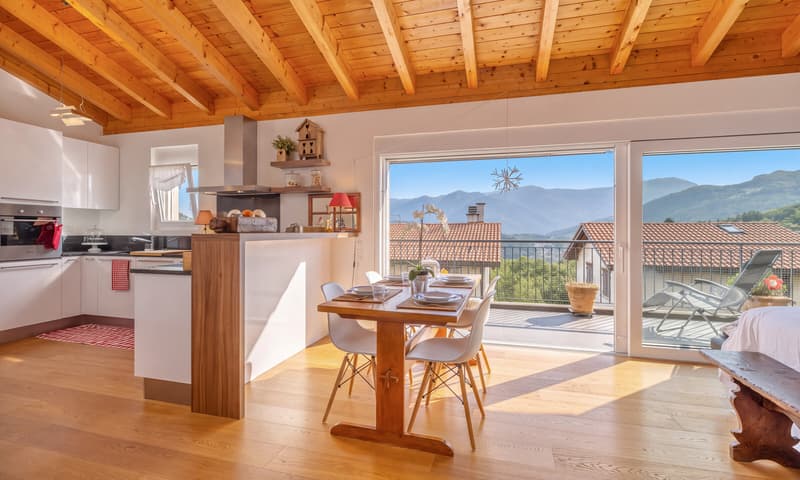 MODERNO ATTICO DI 3.5 LOCALI CON TERRAZZA A VILLA LUGANESE (2)