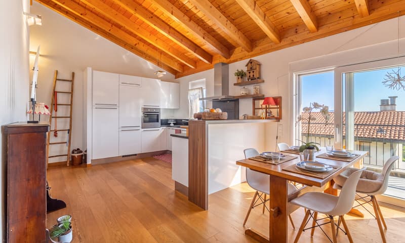 MODERNO ATTICO DI 3.5 LOCALI CON TERRAZZA A VILLA LUGANESE (4)