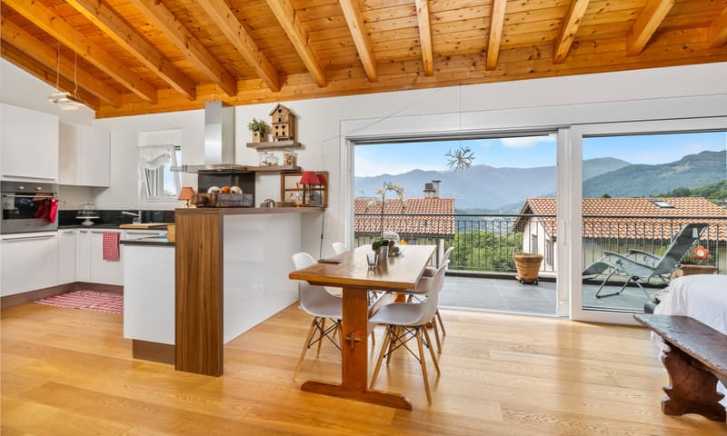 MODERNO ATTICO DI 3.5 LOCALI CON TERRAZZA A VILLA LUGANESE (10)