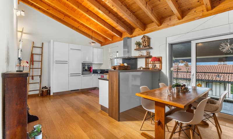 MODERNO ATTICO DI 3.5 LOCALI CON TERRAZZA A VILLA LUGANESE (13)
