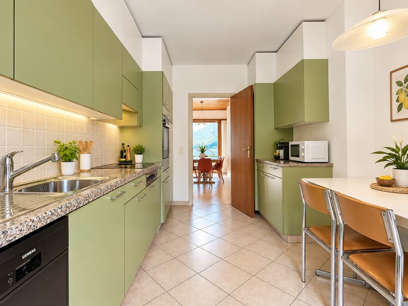 AFFITTASI 5.5 LOCALI CON GIARDINO E VISTA LAGO A MELANO (4)