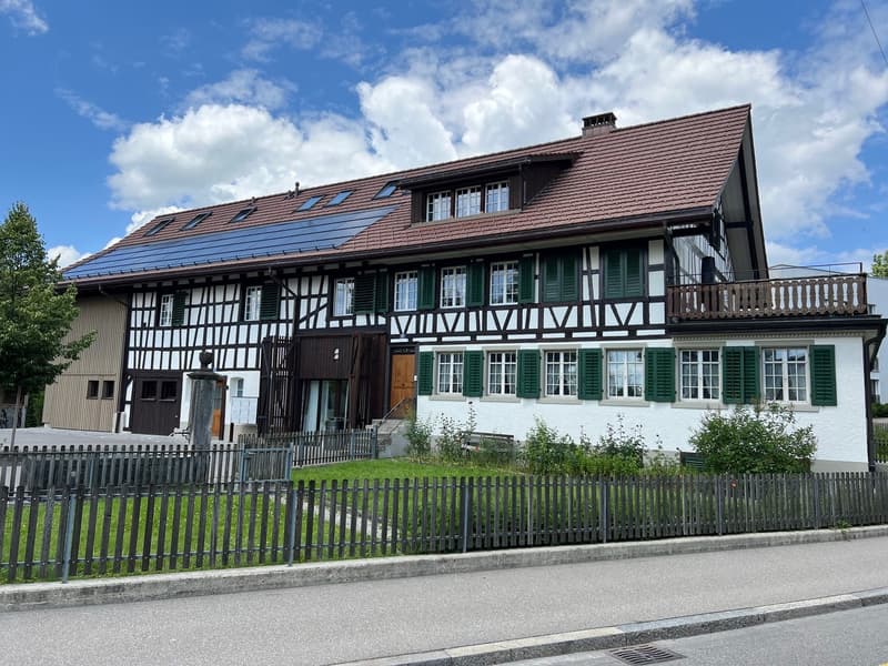 3 1/2-Zimmer Maisonettewohnung mit Sitzplatz in umgebauter Scheune / Riegelhaus (2)