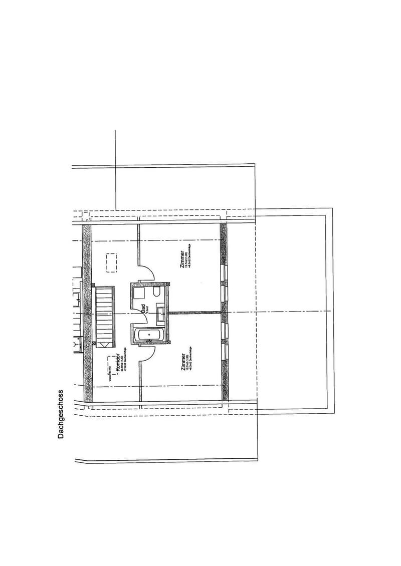 Grundrissplan Dachgeschoss