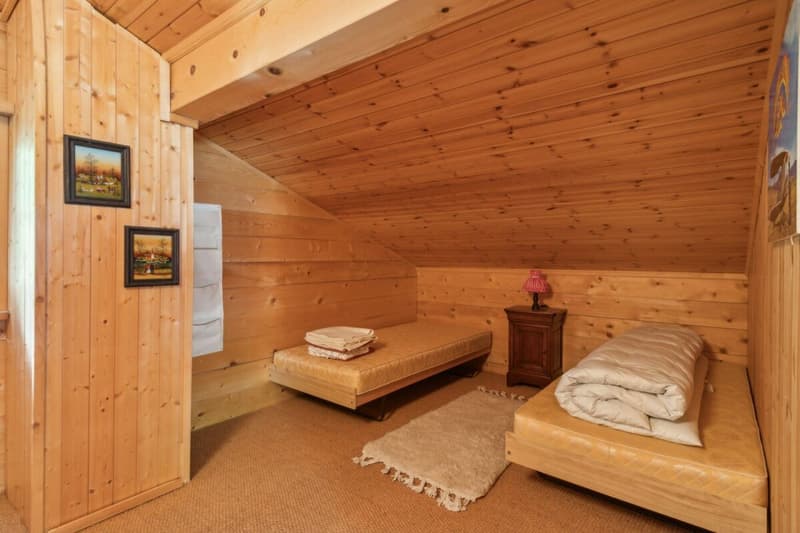 Offenes Schlafzimmer im Dachgeschoss