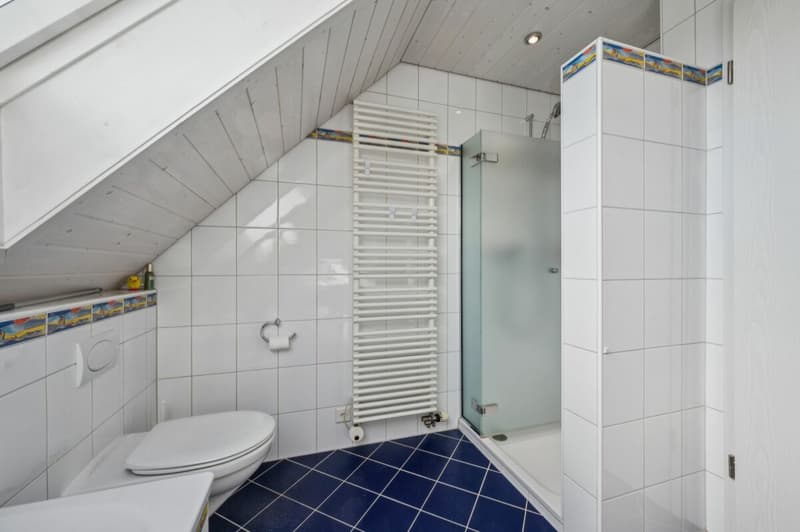 Badezimmer mit Dusche und Badewanne