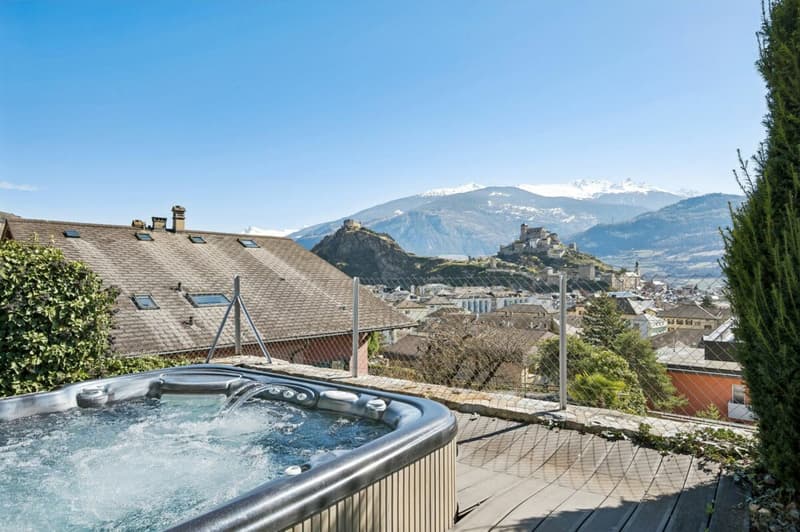 Whirlpoolbereich mit wunderschöner Aussicht