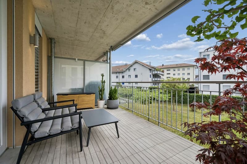 Balkon mit Blick ins Grüne
