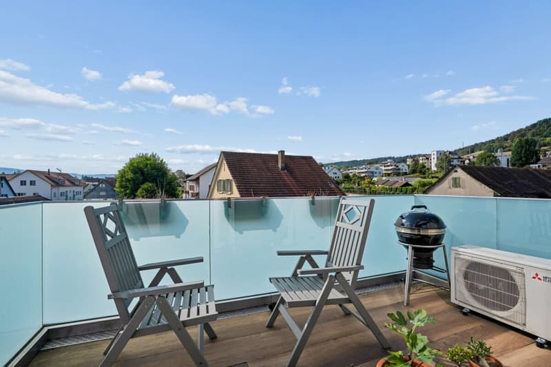 Balkon mit Sicht ins Grüne