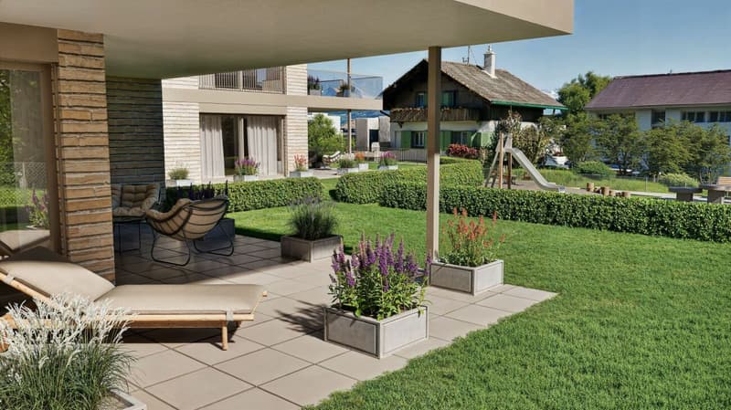 Visualisierung: Aussenbereich Gartenwohnung