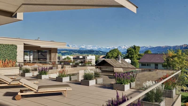 Visualisierung: Terrasse mit Weitsicht