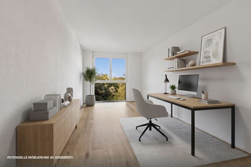 KI-Möblierung: Büro