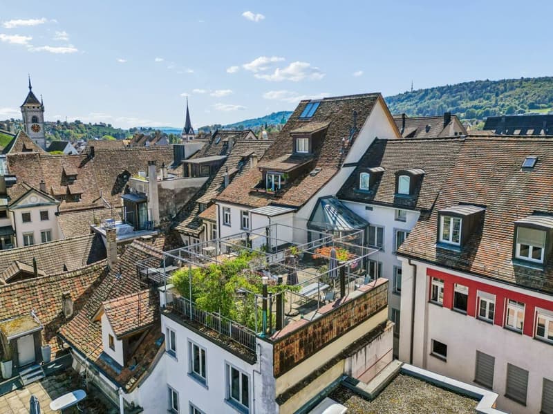 Drohnenaufnahme Dachterrasse
