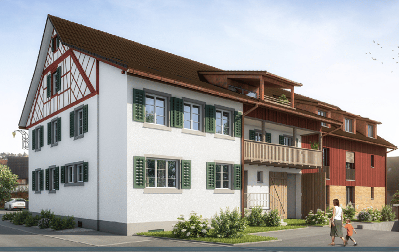 First rental of a 3.5-room apartment in a renovated old building with 2 balconies (5)