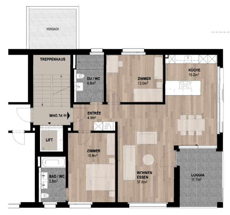 Grosse, helle 3 1/2-Zimmer-Neubauwohnung (16)