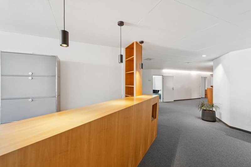 Espace de bureau lumineux et prêt à être occupé à la gare de Wiedikon avec des places de parking (2)