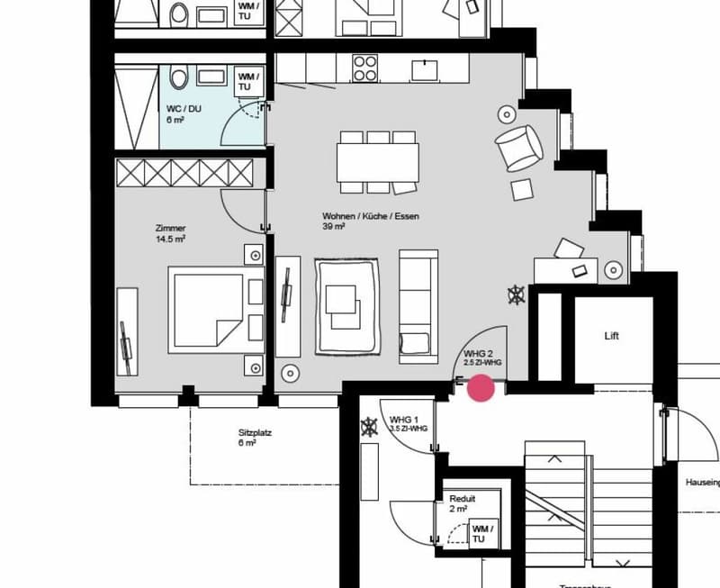 Designer apartment for singles and couples (6)