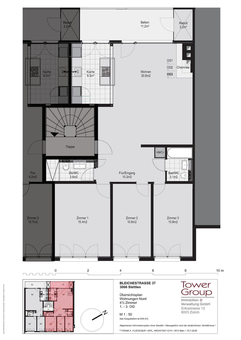 Appartement familial de 4,5 pièces de luxe en excellent emplacement avec vue, jusqu'à 2 mois gratuits ! (24)