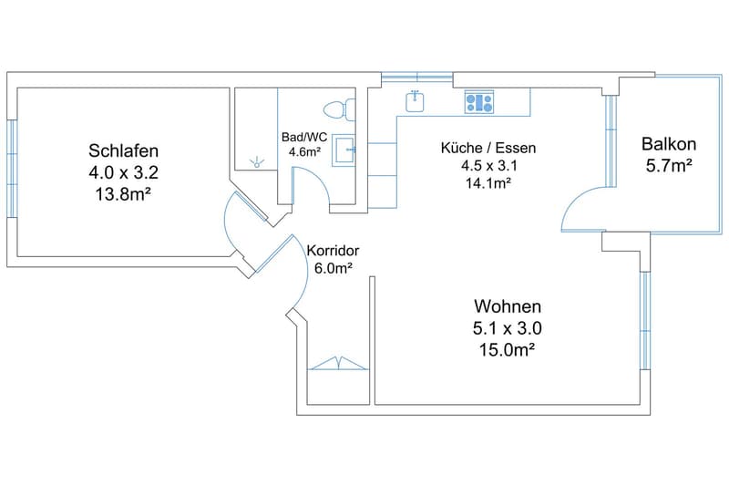 Stilvoll Wohnen mit Komfort – Frisch renovierte 2.5-Zimmer-Wohnung zu vermieten (15)