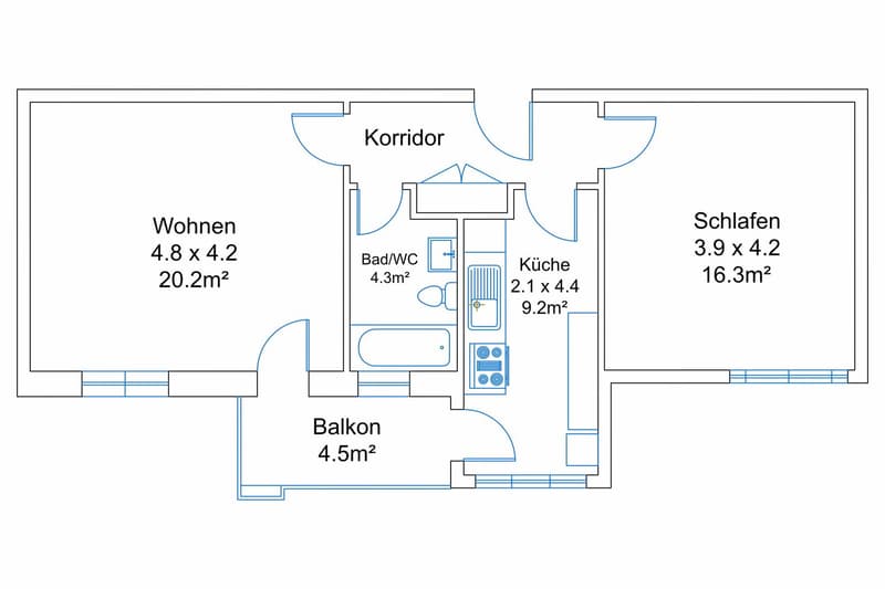 Modernes Stadtleben trifft Ruhe – frisch renovierte 2.5-Zimmer-Wohnung mit Balkon in Basel (15)