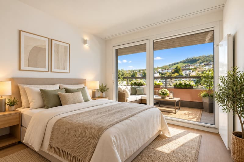 Exklusive 3.5-Zimmer-Attikawohnung im Herzen von Zug – grosszügige Terrassen & Seesicht (9)