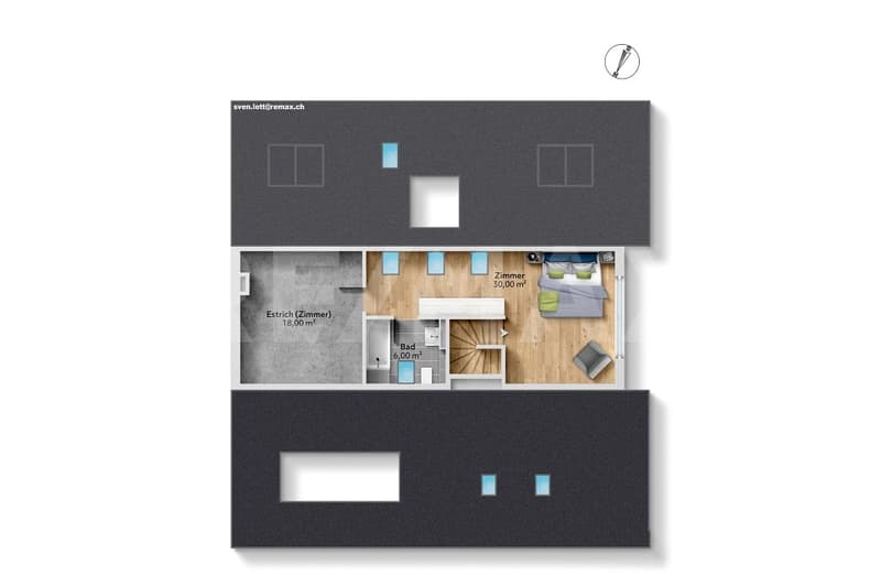 Appartement maisonnette 4,5 pièces, lumineux, moderne et avec deux balcons (13)