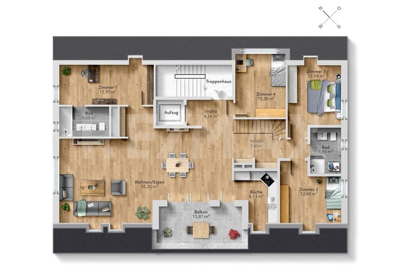 Appartement maisonnette 6 ½ pièces avec vue sur les montagnes - vie familiale près du lac de Türlersee (12)