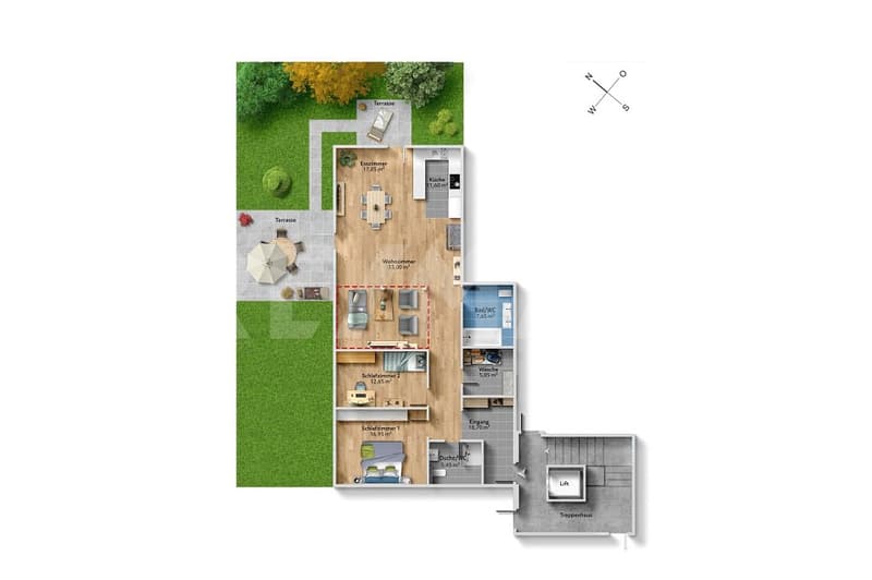 Grosszügige 3½ 4½-Zimmer Wohnung im Erdgeschoss mit Ausbaupotenzial (13)