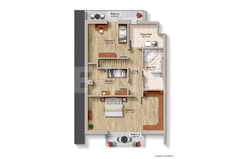 Grosszügiges Wohnen auf zwei Etagen - 180.8 m² Maisonette (8)